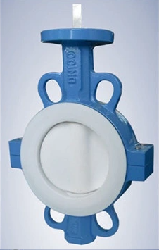 Ci Or Di PTFE F4 Lined Body Seat Butterfly Valve