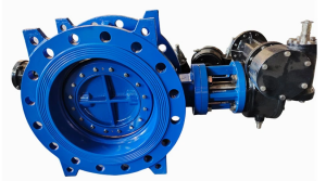 Pn16 Flange Double Eccentric Soft Seal DN100 Butterfly Valve From Tianjin Factory