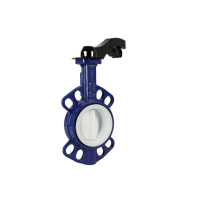 OEM Pn16/10 PTFE Lining Getah Flange Butterfly Valve